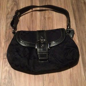 Coach black signature purse
